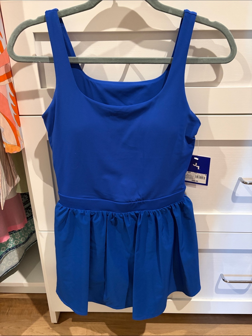 JoyLab Cobalt Blue Dress with Peplum Detail